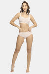 Soie Double Layered Non Wired Full Coverage Lace Bra - Peach Skin — thumbnail 6